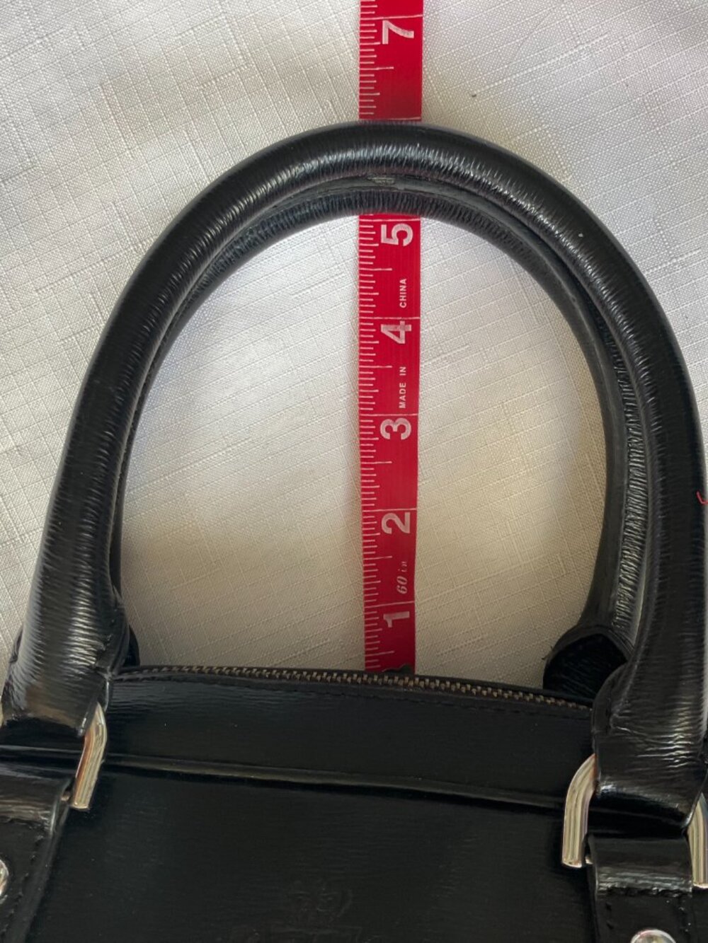 Lauren Ralph Lauren Sloan Street Dome Satchel, Textured Leather, Black EUC - Picture 9 of 12